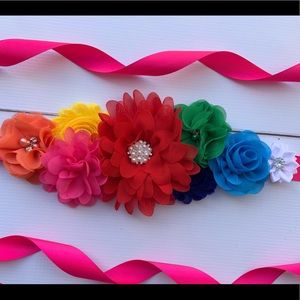 Rainbow Maternity Sash/Pregnancy Sash